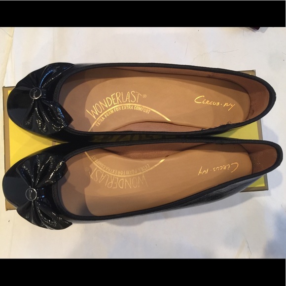 Circus NY x Sam Edelman ‘Carmen’ Black Gloss Flats In burgundy patent  10M - Picture 9 of 9